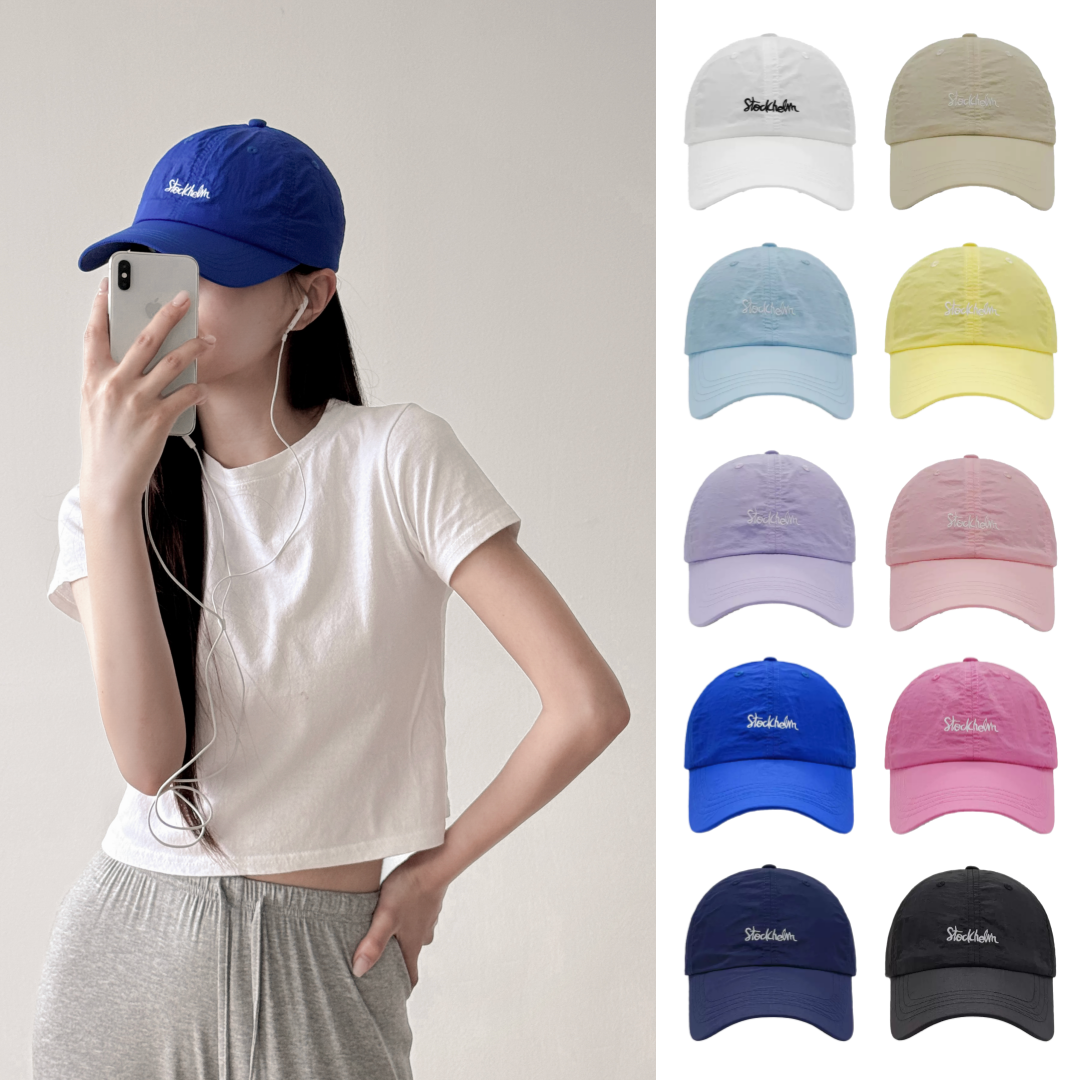 스트링 나일론 물놀이 흠뻑쇼 워터 파크 밤 볼 캡 모자 10color - 상품 이미지