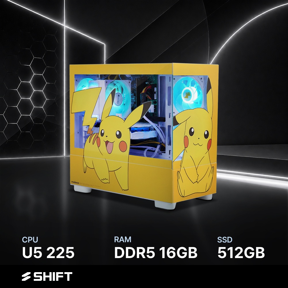 주연테크 시프트 인텔 코어 울트라5 225 반본체 DDR5 16G NVMe 512G 게이밍 컴퓨터 PKPv225HFV-16G512G 포켓몬스터 - 메인 이미지