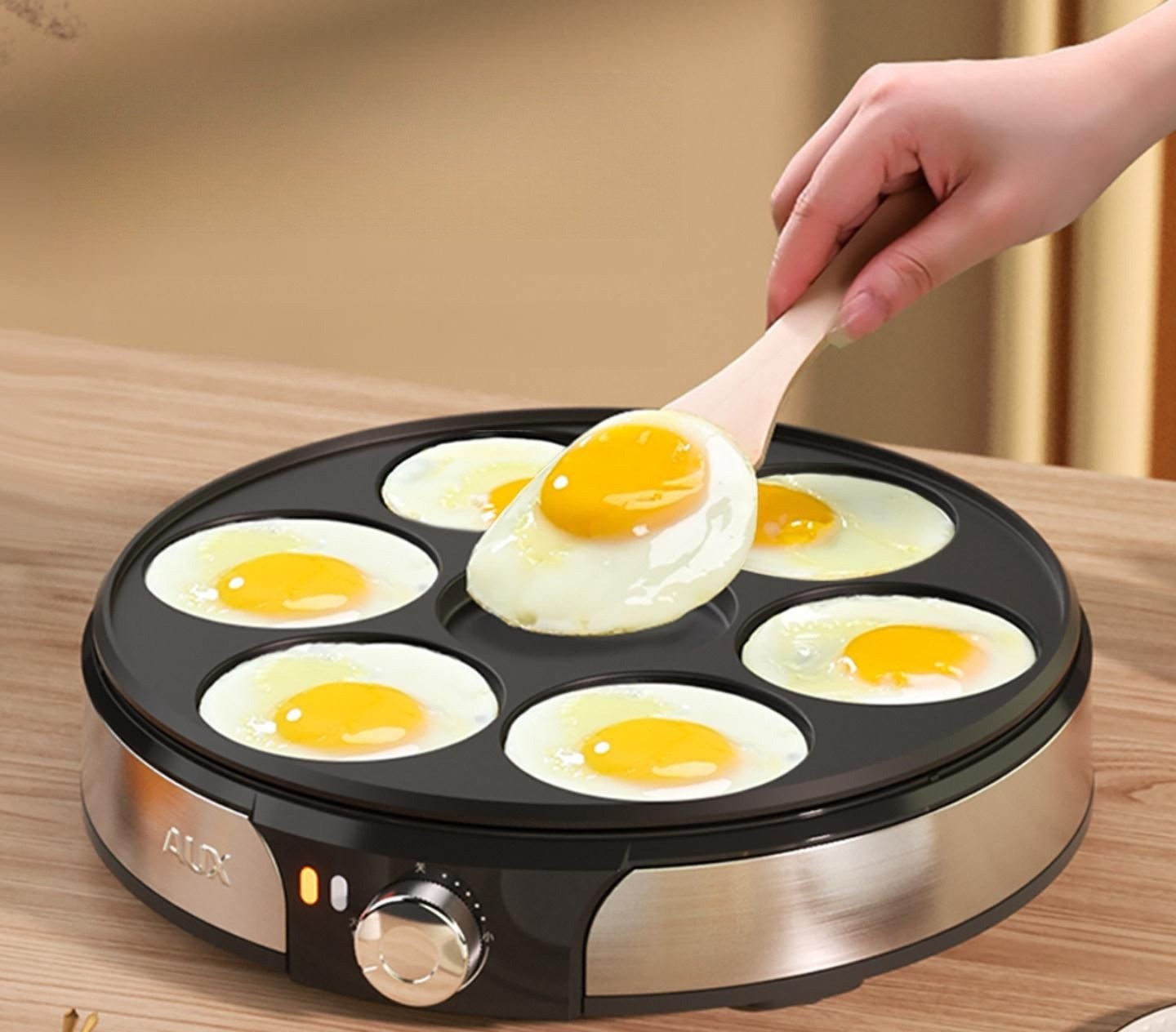 후라이팬 계란 에그팬 계란후라이 메이커 7구 에그프라이팬 계란팬 전기 계란후라이기 LA-102-JDG - 상품 이미지