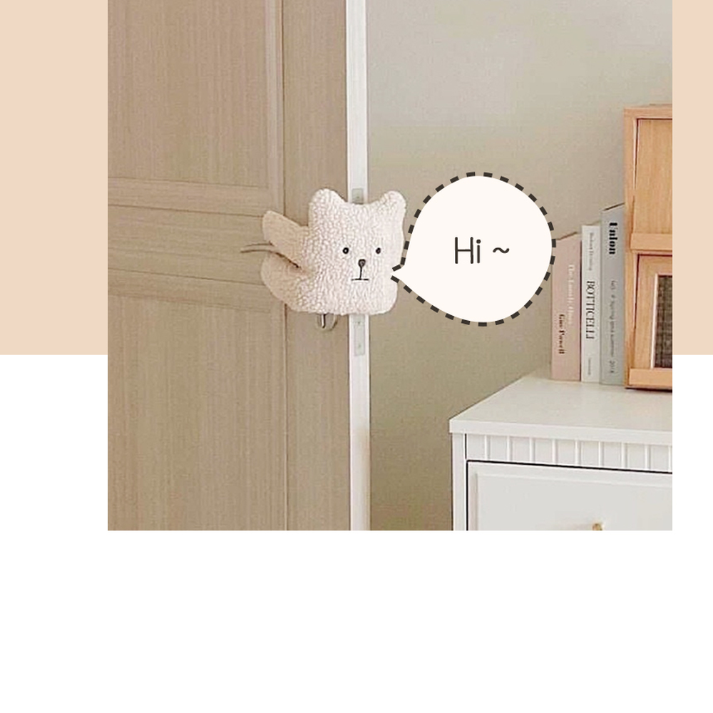 캐릭터디자인문고리형도어스토퍼 토끼곰충격흡수문고정장치 손끼임방지문닫힘방지 - 상세 이미지 3