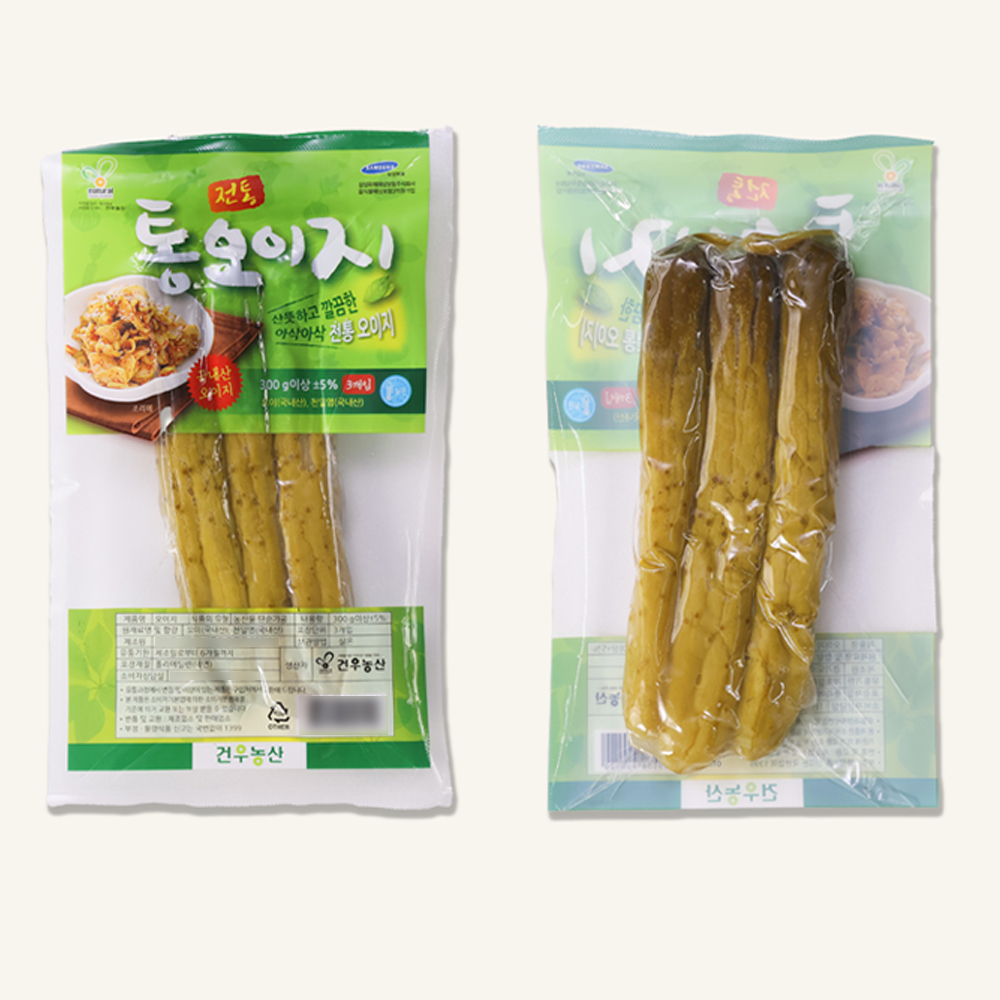 정가네 이성자 명인 통오이지 6팩 장아찌 무침 국내산 절임 반찬 여름 반찬 이성자통오이지 상품 이미지
