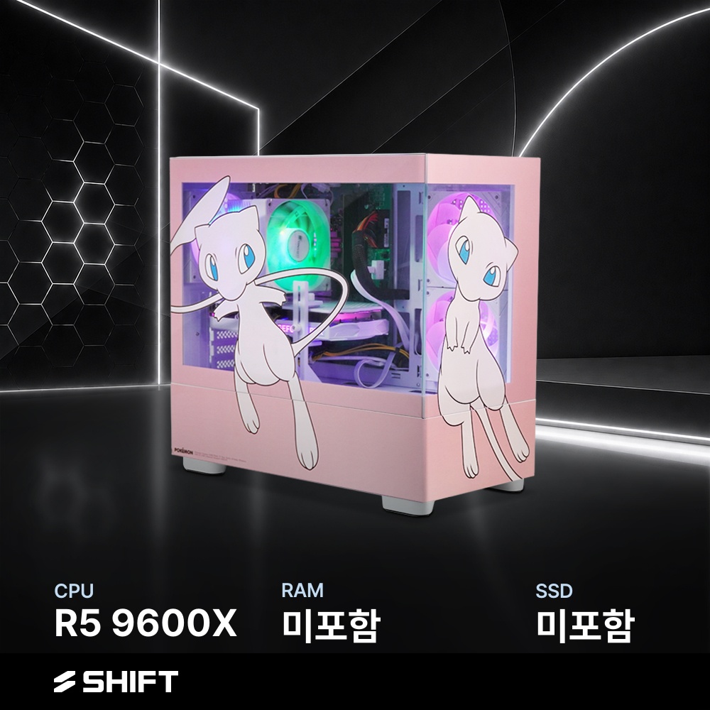 주연테크 시프트 AMD 라이젠5 9600X 반본체 RAM 미포함 NVMe 미포함 게이밍 컴퓨터 PKMv96XHFVRS 포켓몬스터 - 메인 이미지