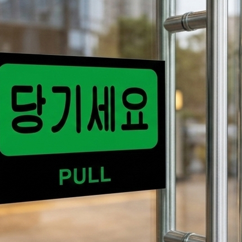 아크릴소재매장출입문안내표지판 간편부착카페안내출입문표시 선명한디자인사무실공간문방향표시 - 상세 이미지 3