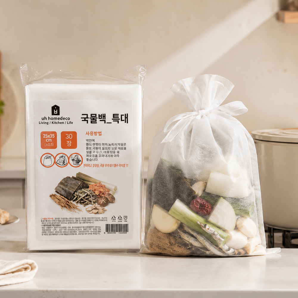 대용량 육수망 다시백 멸치 다시마 국물 우림망 업소용 특대 30매 - 상품 이미지