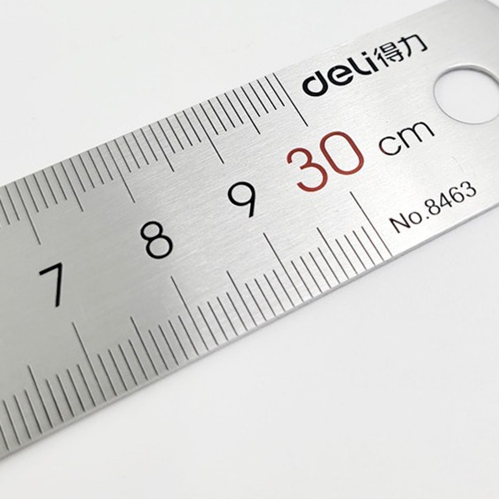 고급형측정용쇠자 내구성제도용금속자 전문가용작업용스틸자 30cm 0.5mm - 상품 이미지