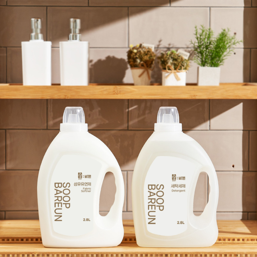 숲바른 아기 유아 대용량 세탁세제 2.8L, 4개