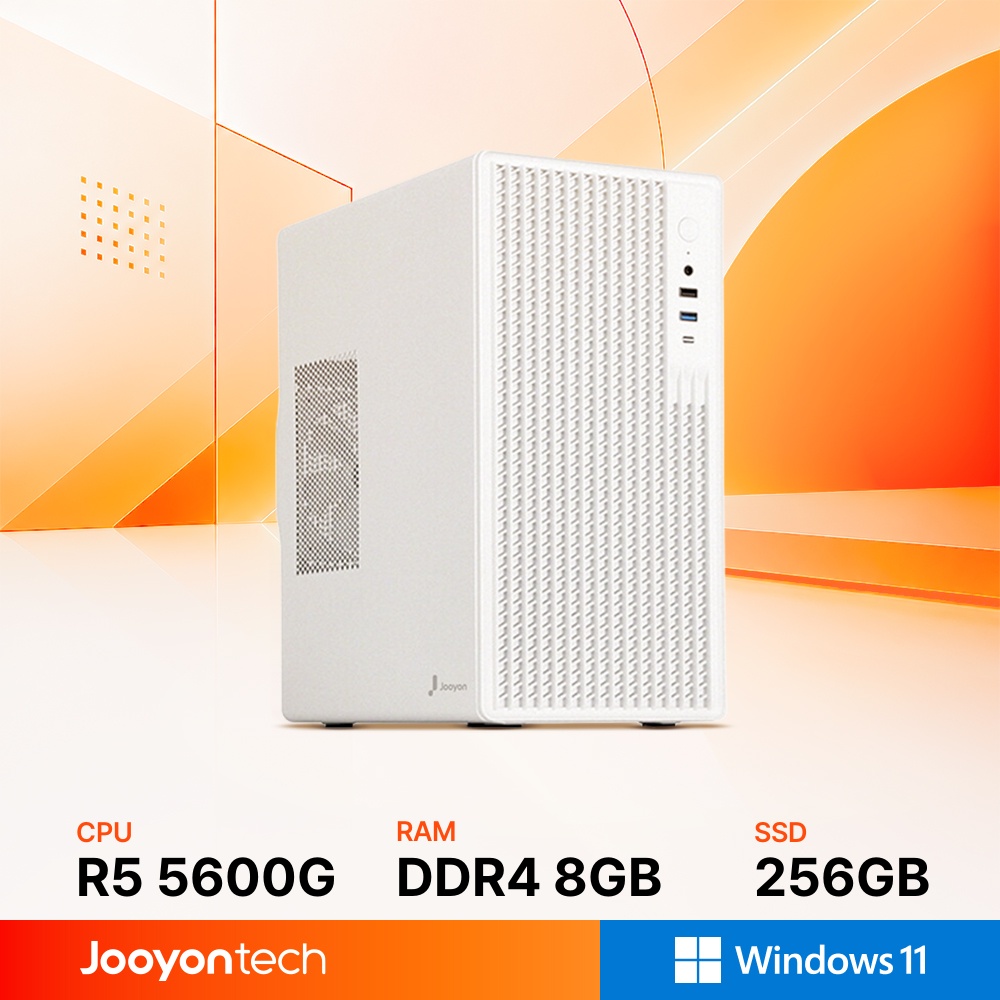 주연테크 홈오피스 굿워크 AMD 라이젠5 5600G 내장그래픽 DDR4 8G NVMe 256G 윈도우11 홈 사무용 가정용 컴퓨터 D1v56GW 화이트 상품 이미지