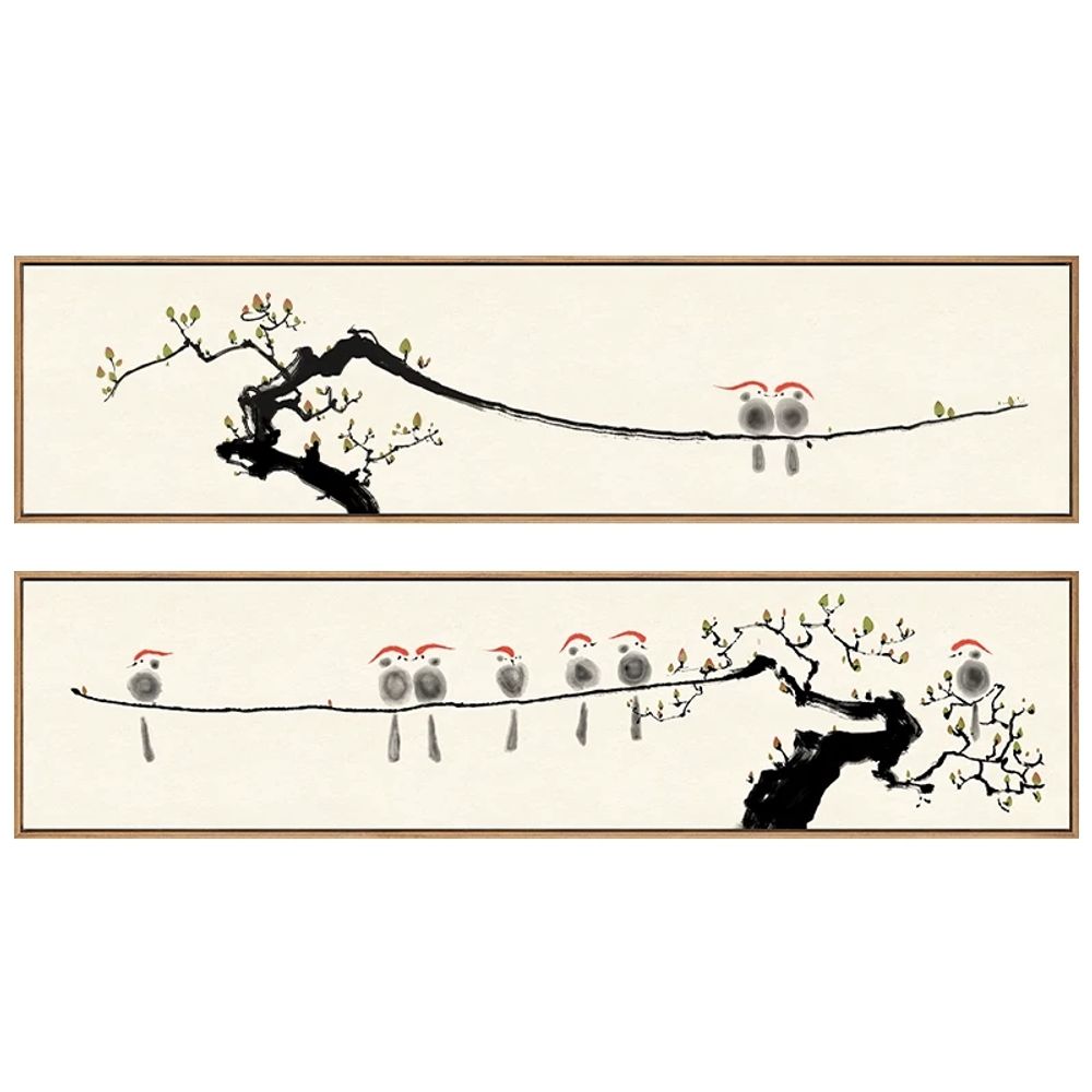 동양화 풍경화 흑백 감성 그림 폭포 산수화 산수 수묵 - 상품 이미지