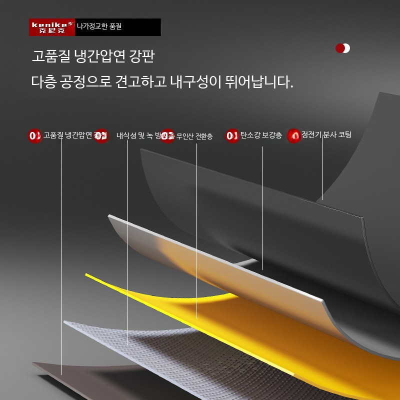 공구 캐비닛 이동식 다기능 작업장 수납장 산업용작업대 철제공구함 공구보관대 다크 야색 1단 서랍 트롤리 이미지 6