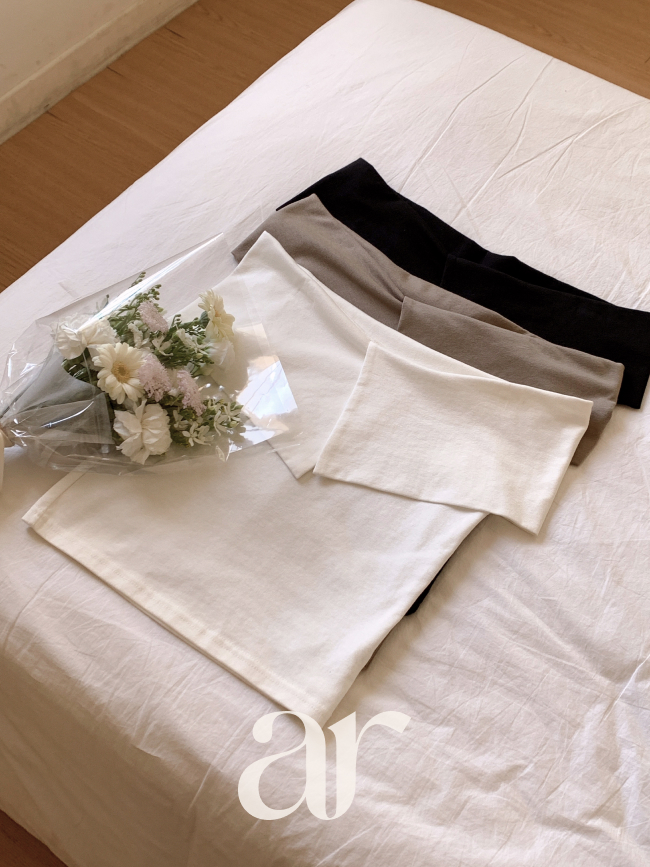 (국내제작) 케이프 카라 오프숄더 크롭 티셔츠 ts5083 - 상세 이미지 4