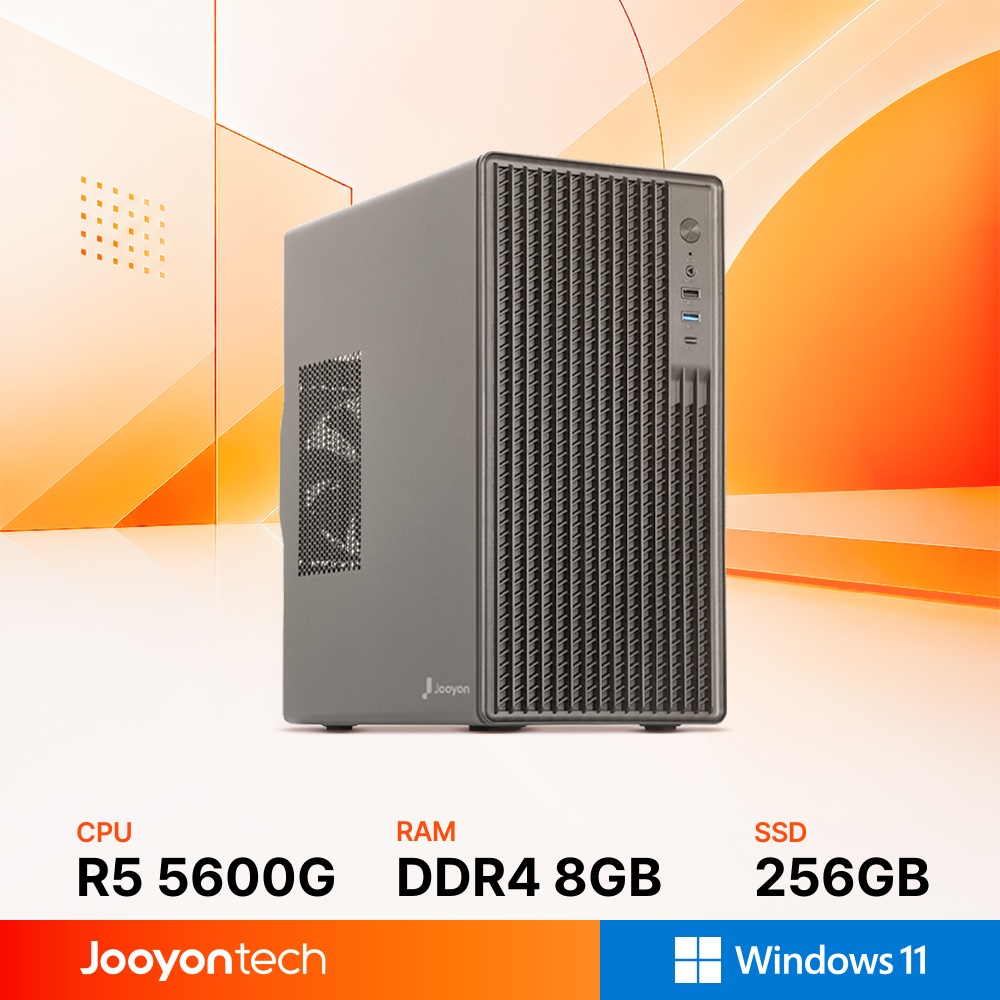 주연테크 홈오피스 굿워크 AMD 라이젠5 5600G 내장그래픽 DDR4 8G NVMe 256G 윈도우11 홈 사무용 가정용 컴퓨터 D1v56GW 블랙 상품 이미지