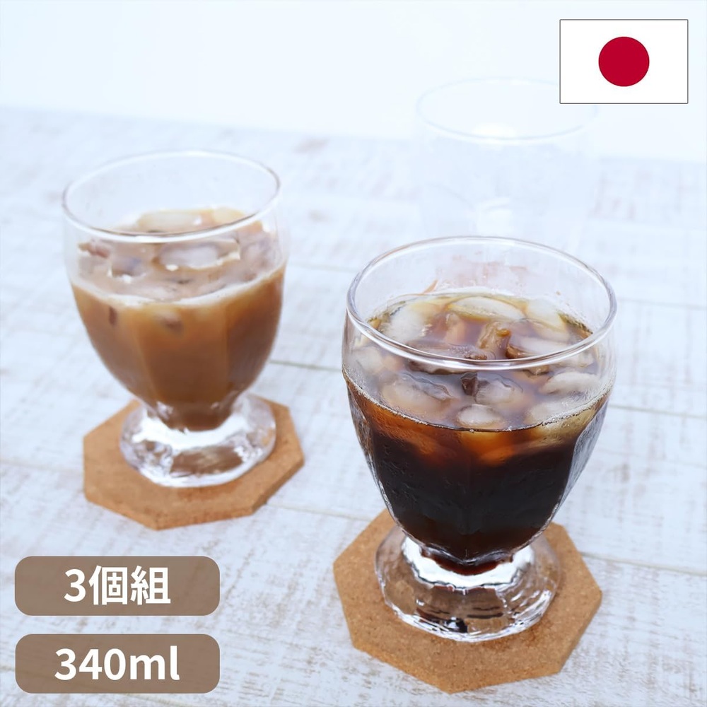 도요 사사키 유리컵 3개 세트 340ml 아이스 커피잔 - 상세 이미지 5