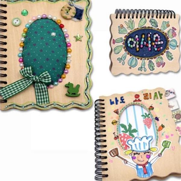 감성 어린이 만들기 북 아트 11x15cm 미술 어린이 나무 스크랩북 - 상품 이미지