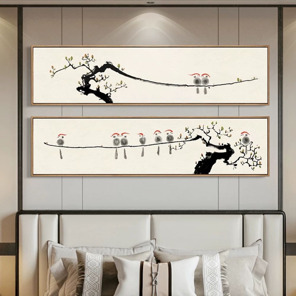 동양화 풍경화 흑백 감성 그림 폭포 산수화 산수 수묵 - 상세 이미지 3