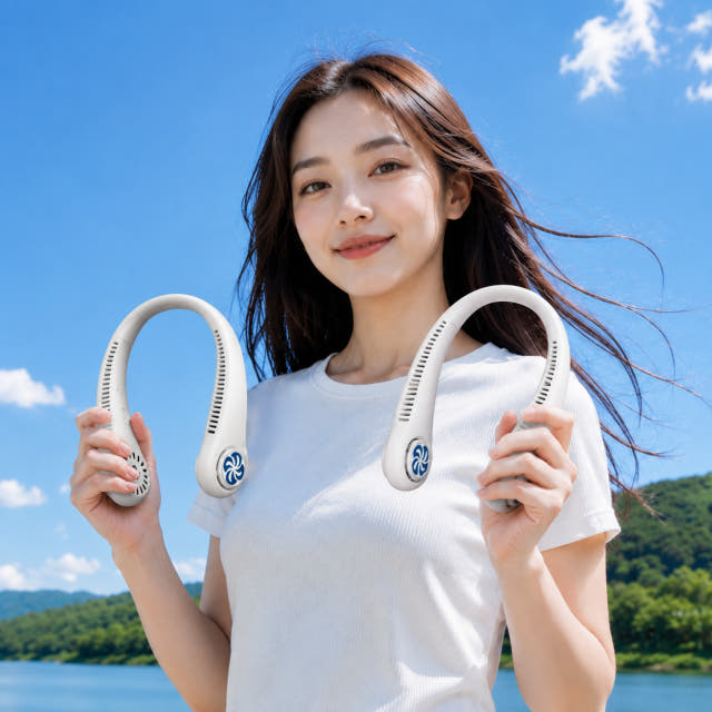 에디토 넥선풍기 목에거는 휴대용 선풍기 넥밴드 야구장 미니 목 에어컨