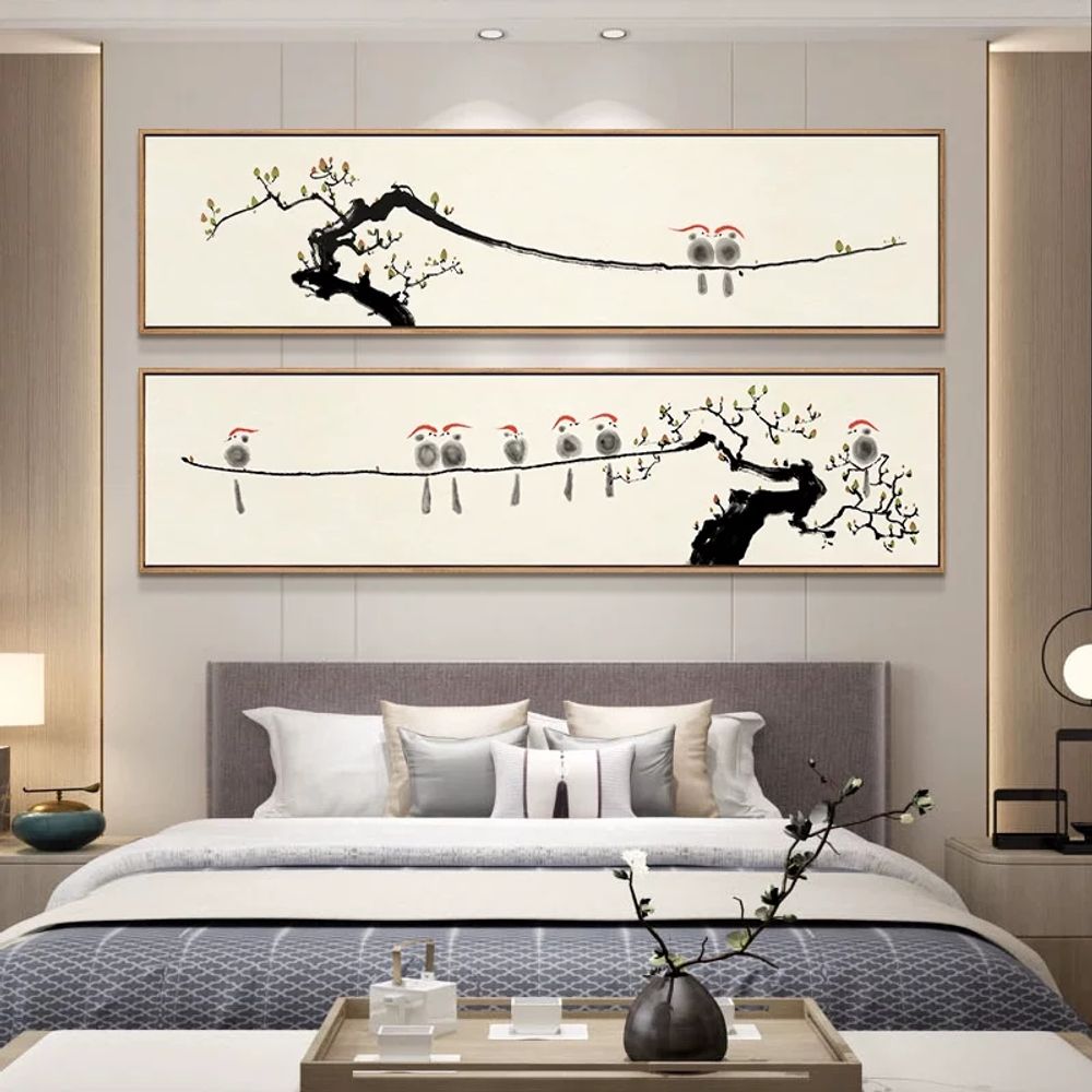 동양화 풍경화 흑백 감성 그림 폭포 산수화 산수 수묵 - 상세 이미지 2