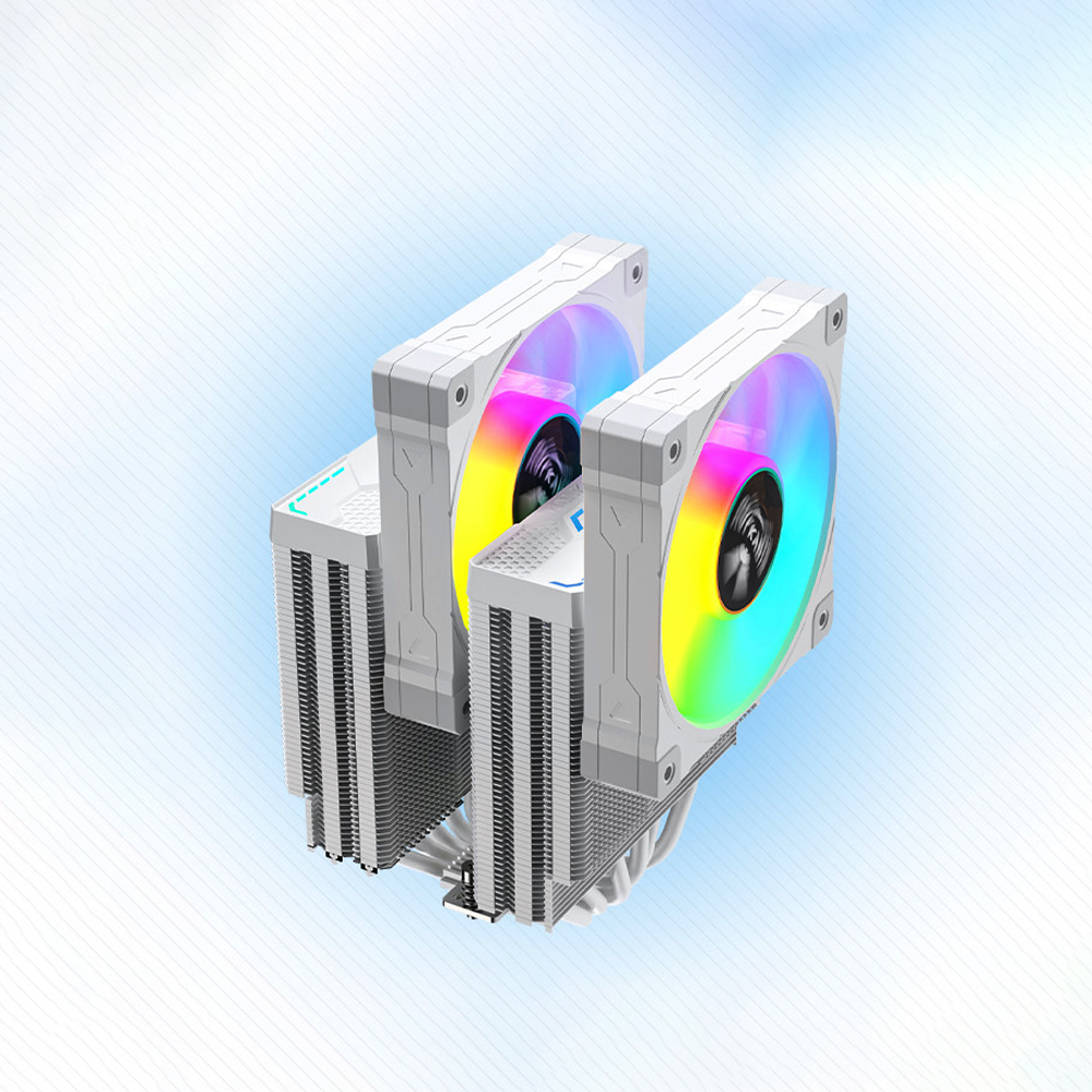발키리 EL125 ARGB 듀얼타워 공랭 CPU 쿨러 화이트 - 상품 이미지
