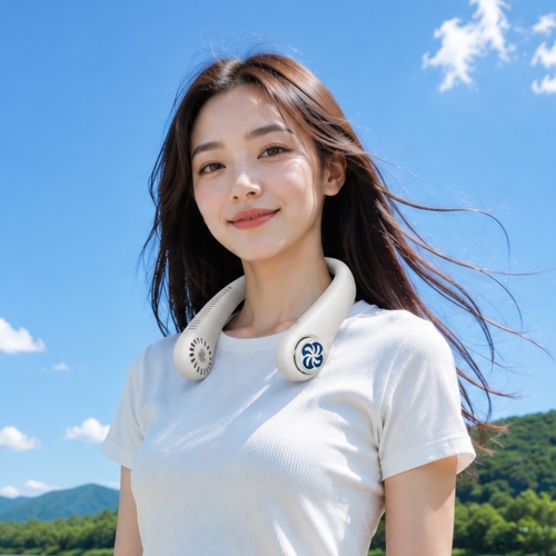 에디토 넥선풍기 목에거는 휴대용 선풍기 넥밴드 야구장 미니 목 에어컨 저소음 넥풍기 - 상세 이미지 3
