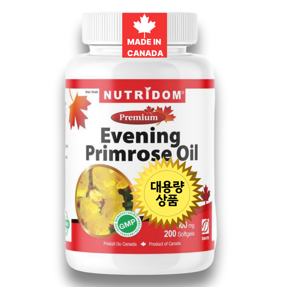 뉴트리돔 달맞이꽃종자유 이브닝프림로즈 오일 500mg 대용량 200젤 N126 - 상품 이미지