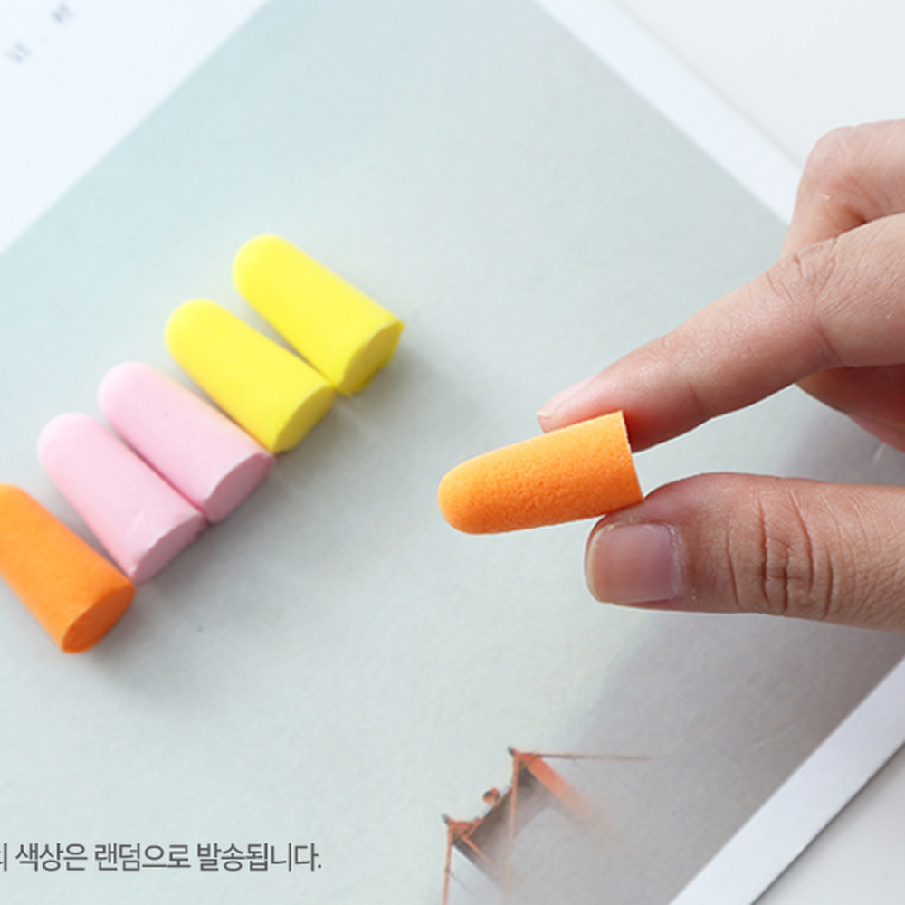 편안한착용소음방지귀마개 소음감소수면용이어플러그 폼타입공부용수면귀마개 - 상세 이미지 5