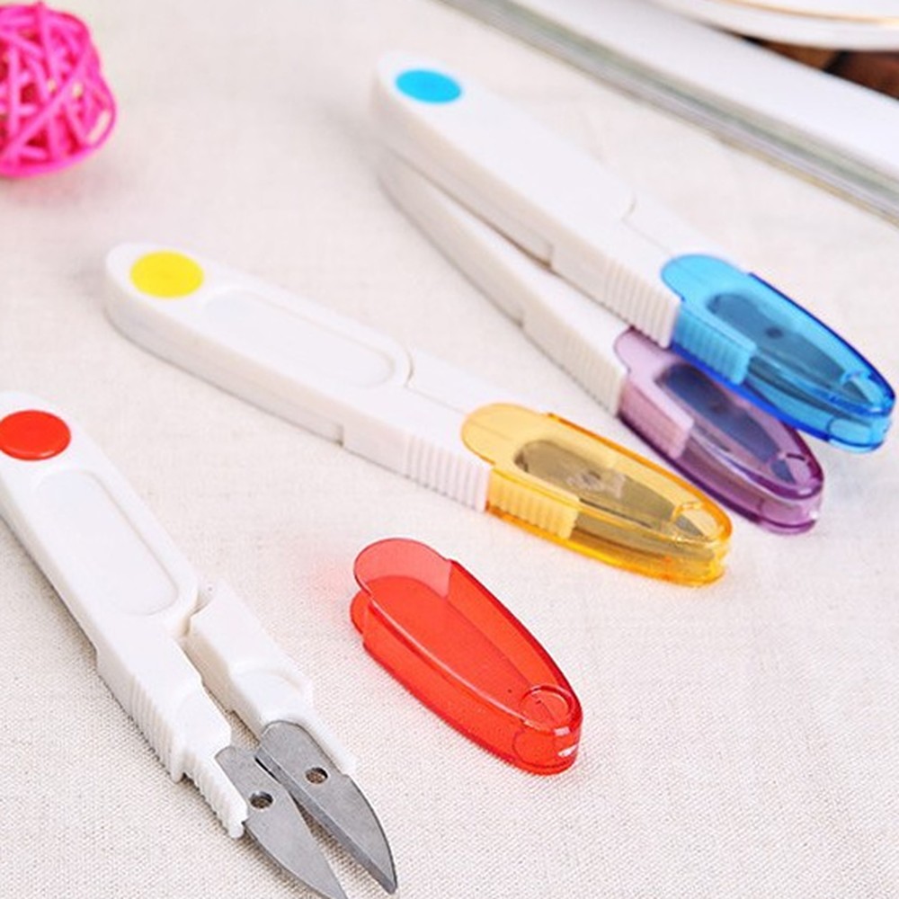 미니사이즈실밥정리쪽가위 스텐수선용실가위 안전캡퀼트공예 - 상품 이미지