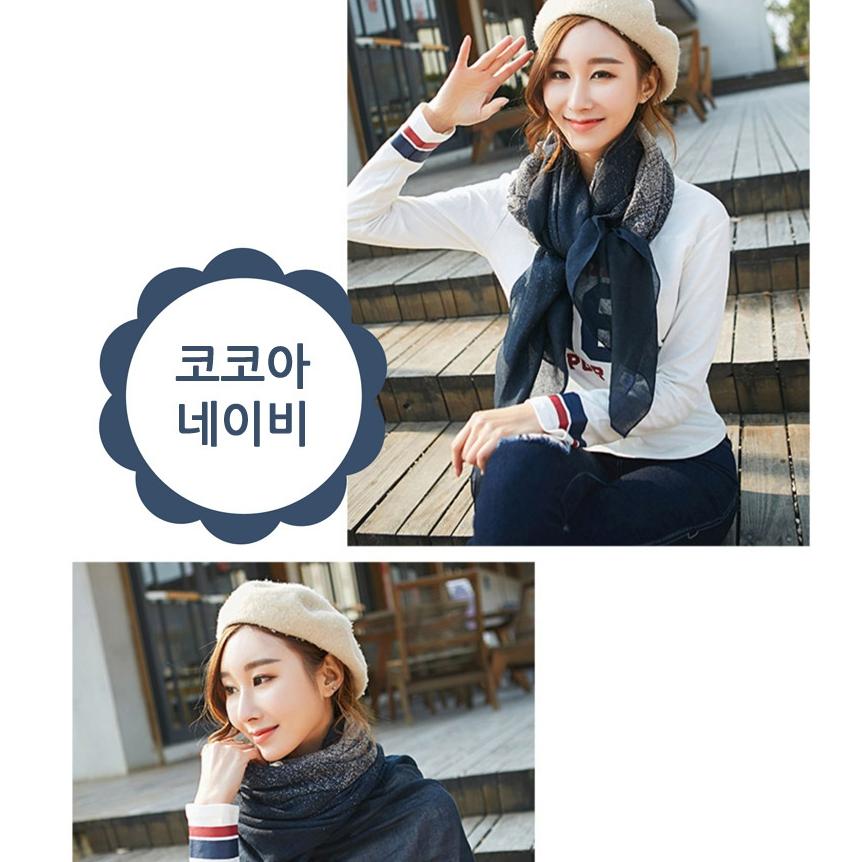 겨울목스카프 가을 하늘색목도리 봄가을 - 상세 이미지 2