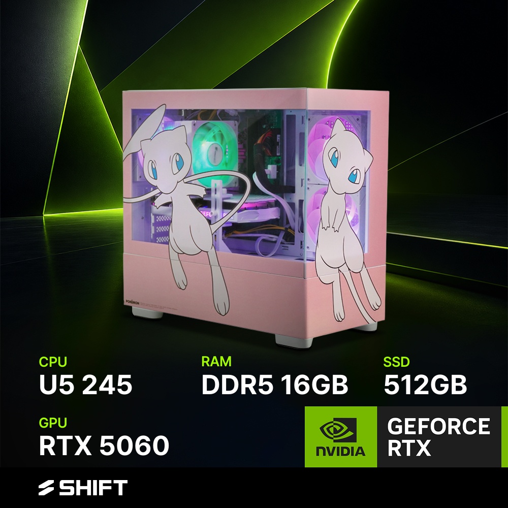 주연테크 포켓몬스터 PC 인텔 울트라2 245 RTX 5060 RAM 16GB SSD 512GB PKM24556-W 뮤 - 상품 이미지