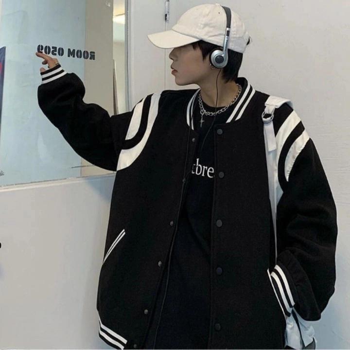 남성아웃터 무지야구잠바 스트릿점퍼 - 상품 이미지