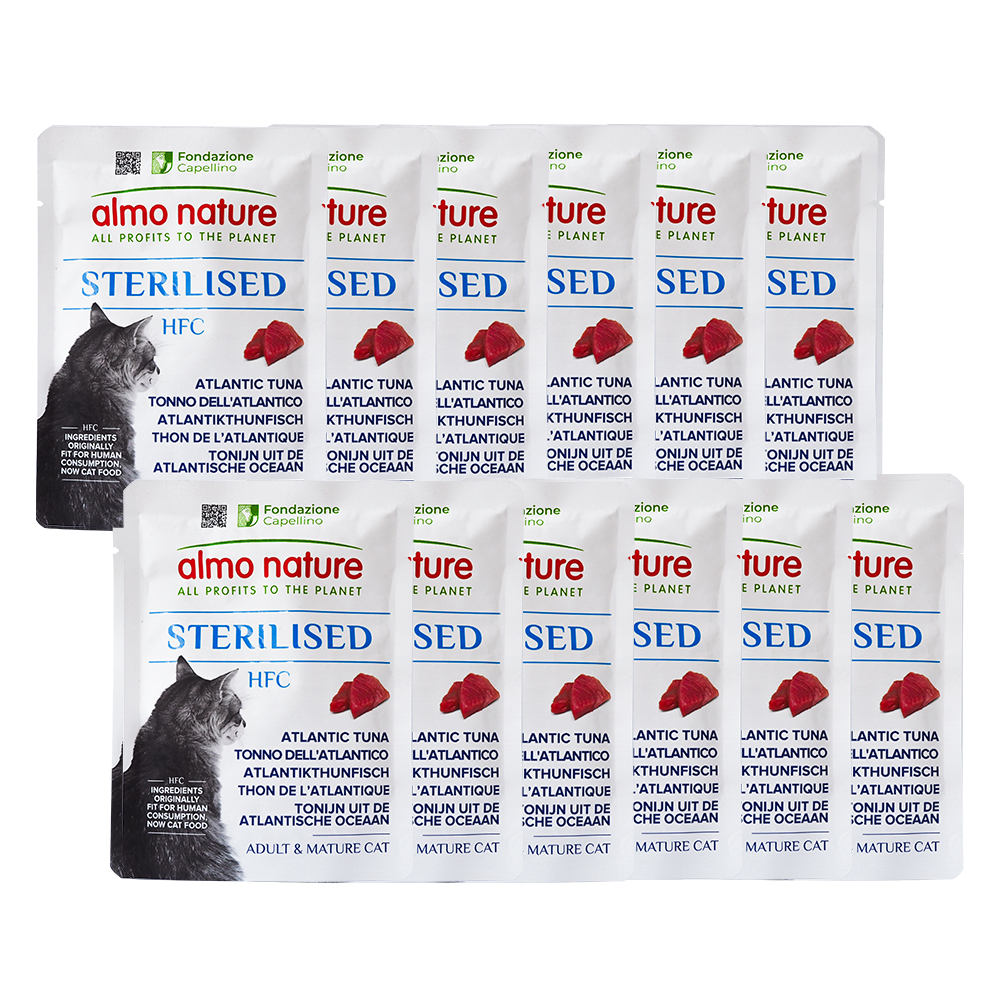 알모네이쳐 캣 파우치 HFC 스테럴라이즈드 기능성 습식 대서양참치, 50g, 12개 - 상품 이미지
