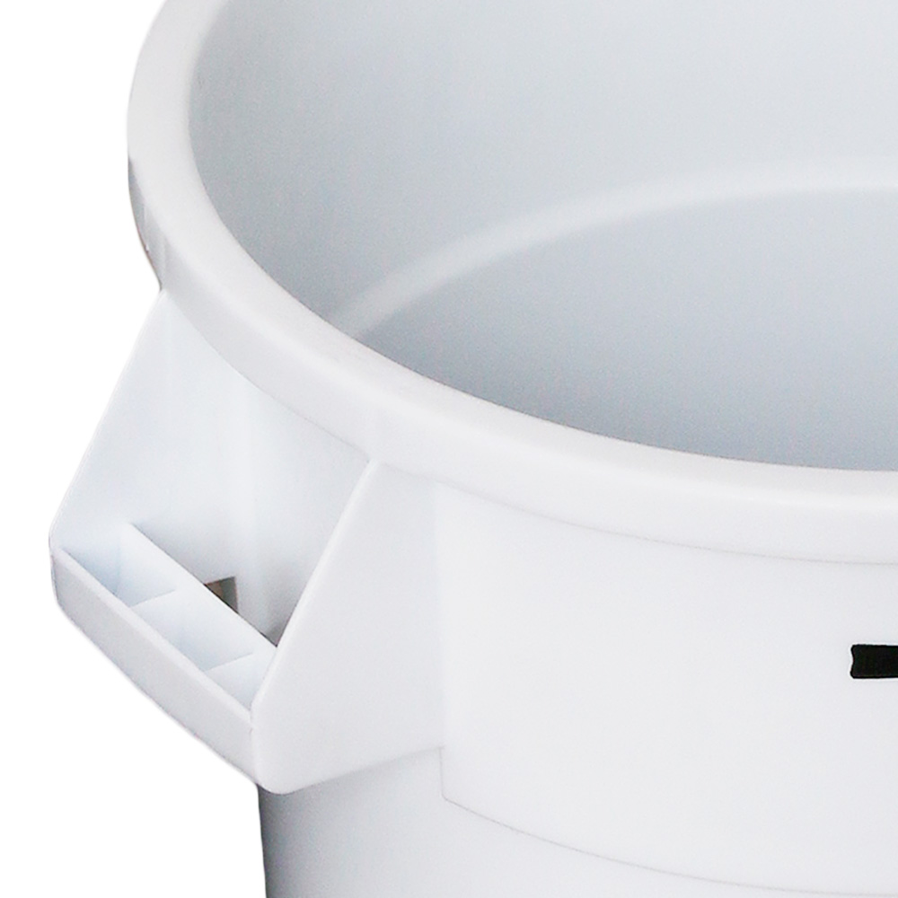 토르 원형 컨테이너 카페 업소용 미니 휴지통 쓰레기통 12L, 화이트 - 상세 이미지 3