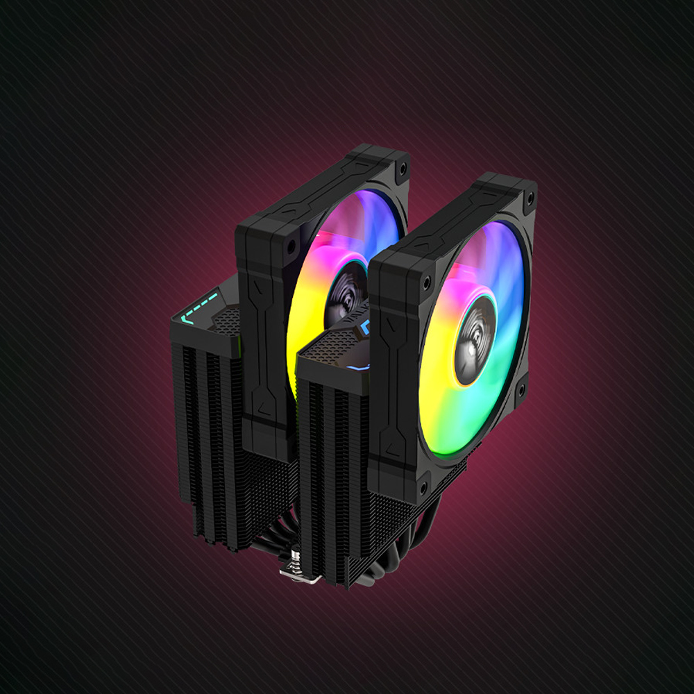 발키리 EL125 ARGB 듀얼타워 공랭 CPU 쿨러 블랙 - 상품 이미지