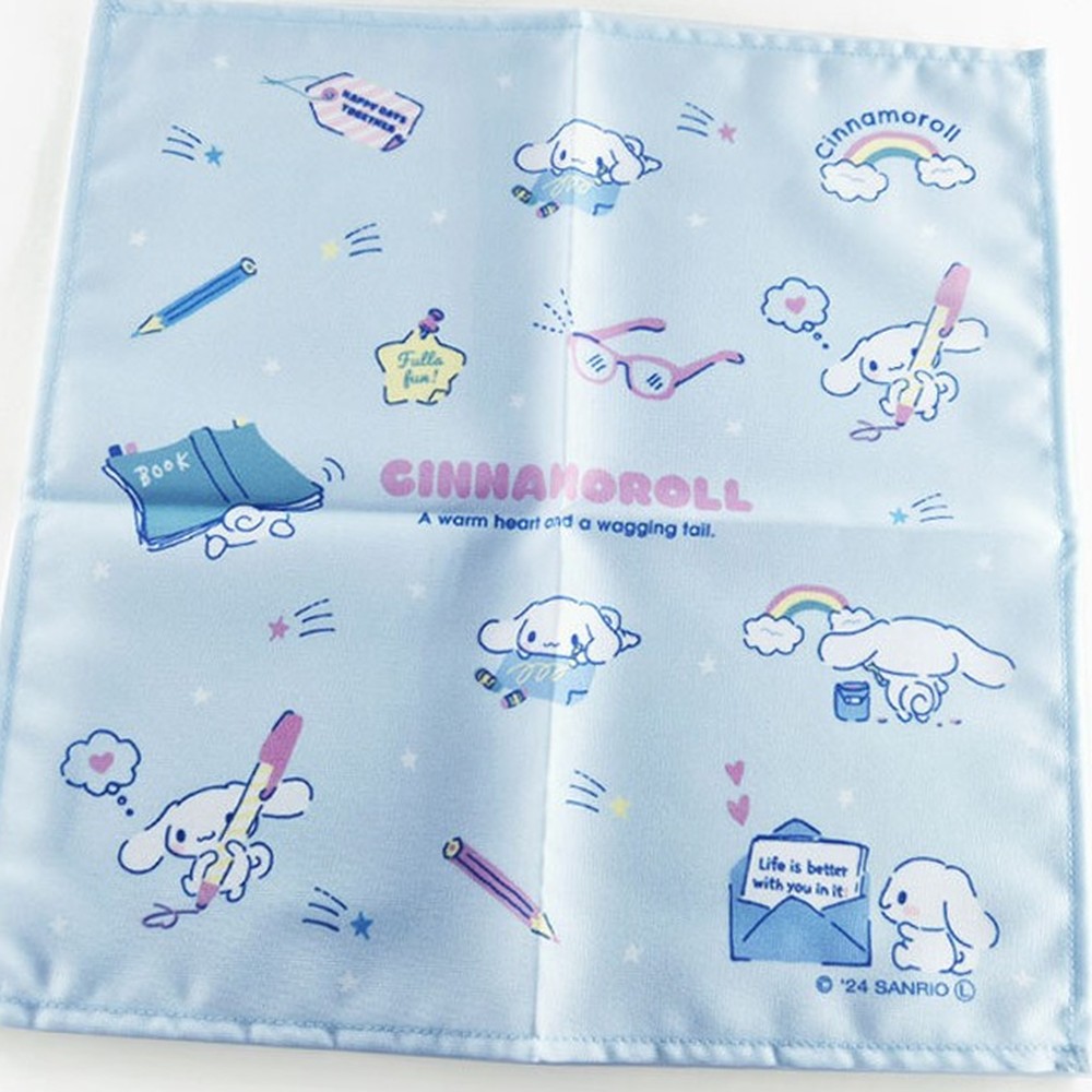 일본라이선스위생관리미니수건 키덜트감성외출필수품핸드타월 캐릭터프린트휴대용손수건 - 상품 이미지