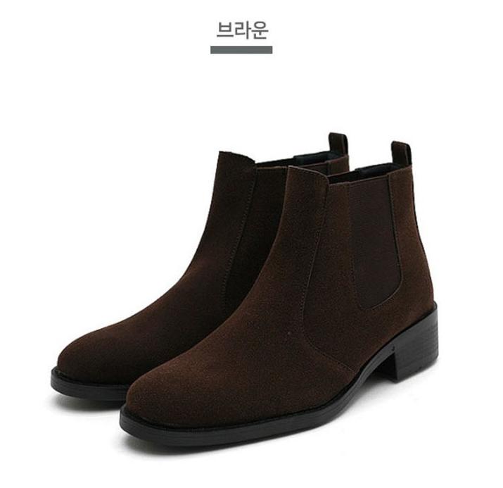 남자 세무 구두 남성 세무 부츠 신발 앵클 부츠 - 상세 이미지 3