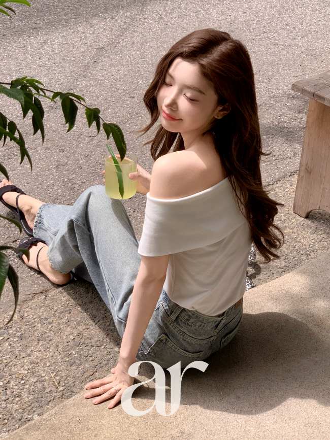(국내제작) 케이프 카라 오프숄더 크롭 티셔츠 ts5083 이미지 7