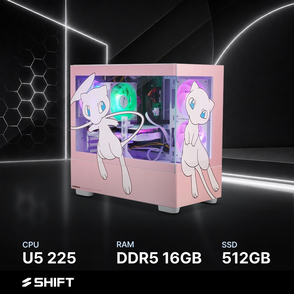 주연테크 시프트 인텔 코어 울트라5 225 반본체 DDR5 16G NVMe 512G 게이밍 컴퓨터 PKMv225HFV-16G512G 포켓몬스터 - 메인 이미지