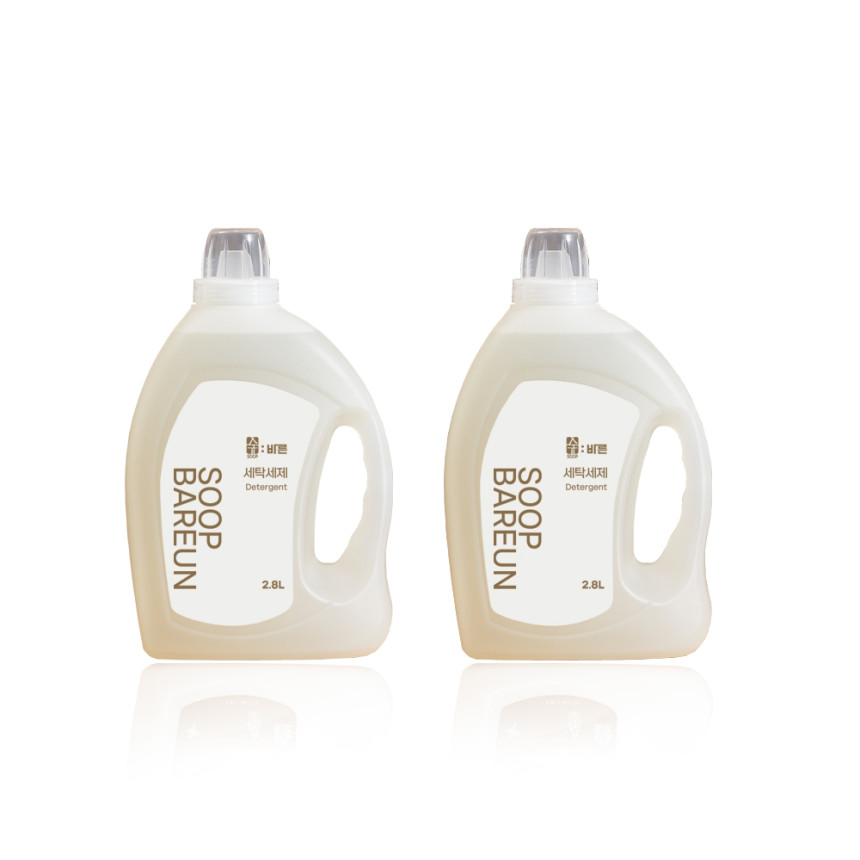 숲바른 아기 유아 대용량 세탁세제 2.8L, 2개
