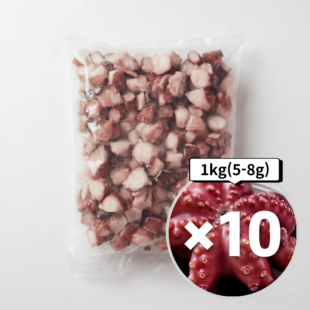 타코야끼 문어 필리핀 자숙다리 컷팅사이즈 대(5-8g) 1kg, 10개 - 상품 이미지