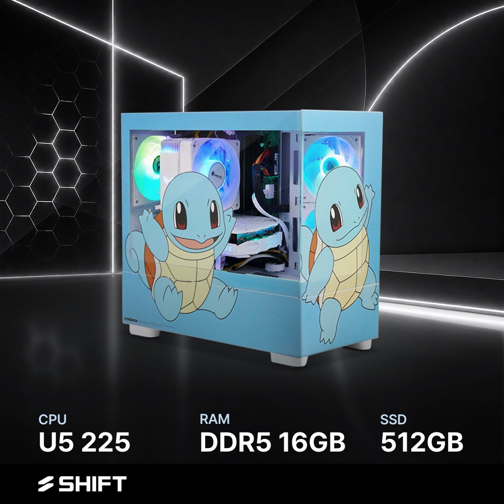 주연테크 시프트 인텔 코어 울트라5 225 반본체 DDR5 16G NVMe 512G 게이밍 컴퓨터 PKKv225HFV-16G512G 포켓몬스터 - 메인 이미지