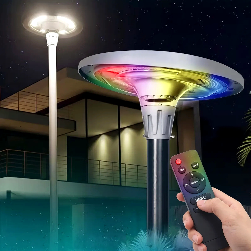 태양광 가로등 UFO 조명 야외 정원등 투광등 주차장 아파트 도로전등 LED 800W 헤드 - 상세 이미지 2