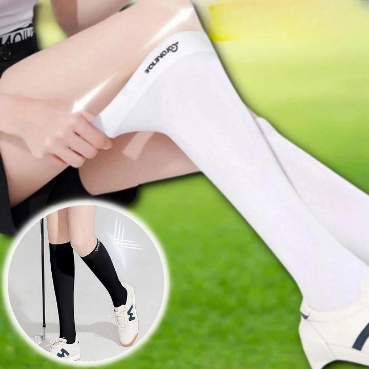 여성 골프 반양말 여름 골프 쿨링 니삭스 S - 상품 이미지