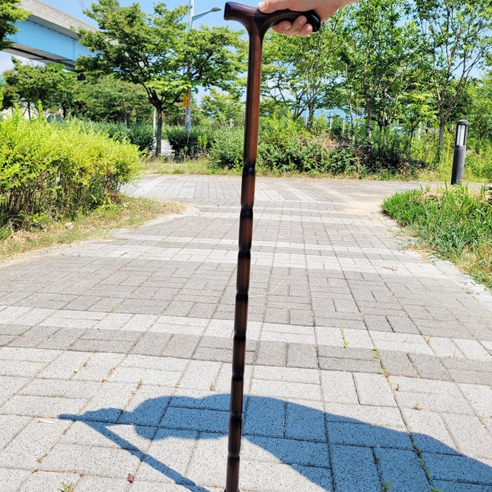 투톤어르신용목발 계지목보행보조지팡이 수작업보행지팡이 - 상품 이미지