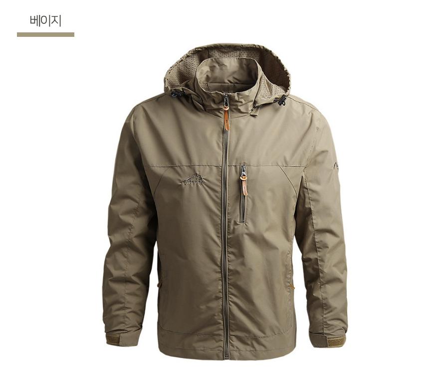운동용바람막이 후드 겨울러닝자켓 남자바람막이 - 상세 이미지 3