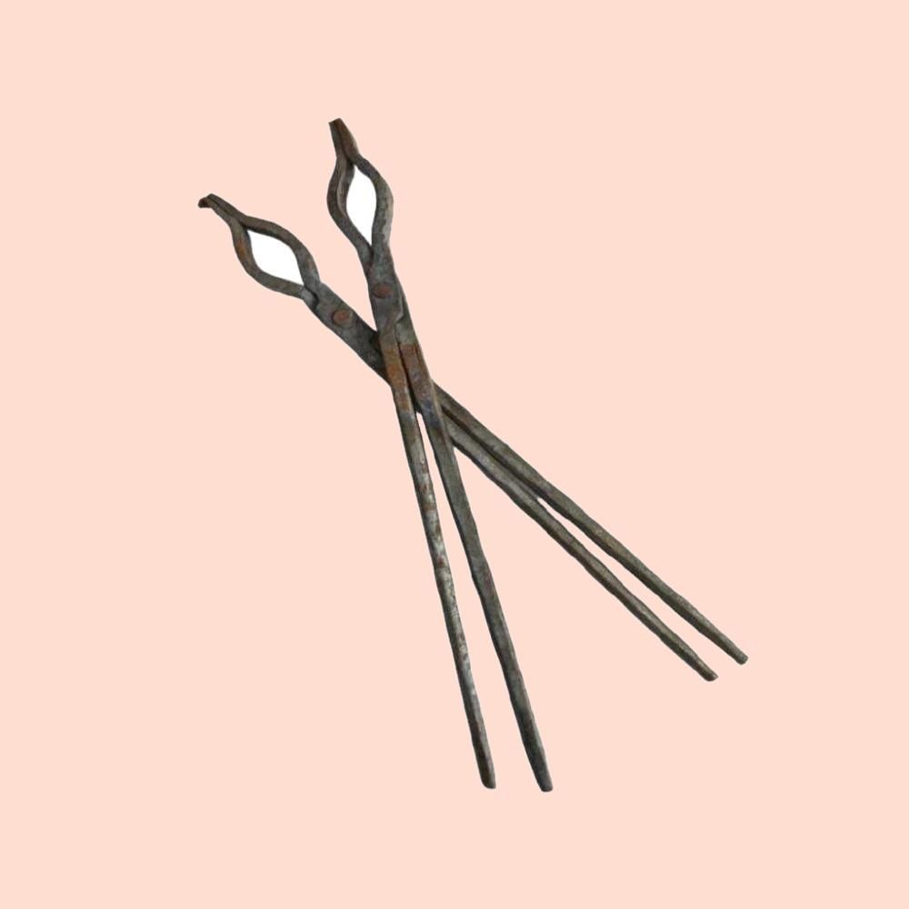 대장간집게 클램프 플라이어 펜치 무쇠 단조 막대 철제 40cm - 상품 이미지