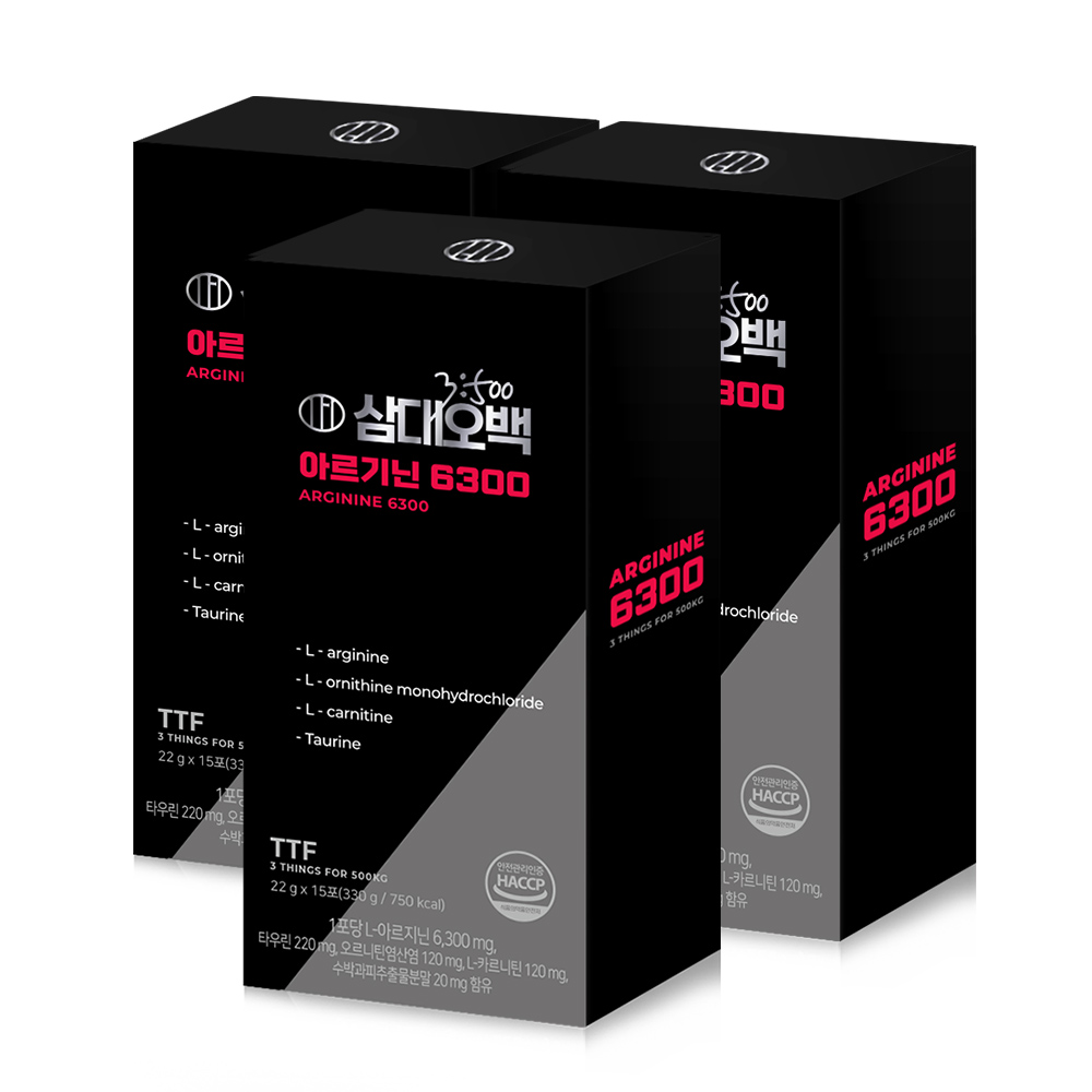 [2+1] 삼대오백 아르기닌 6300 15포, 3개
