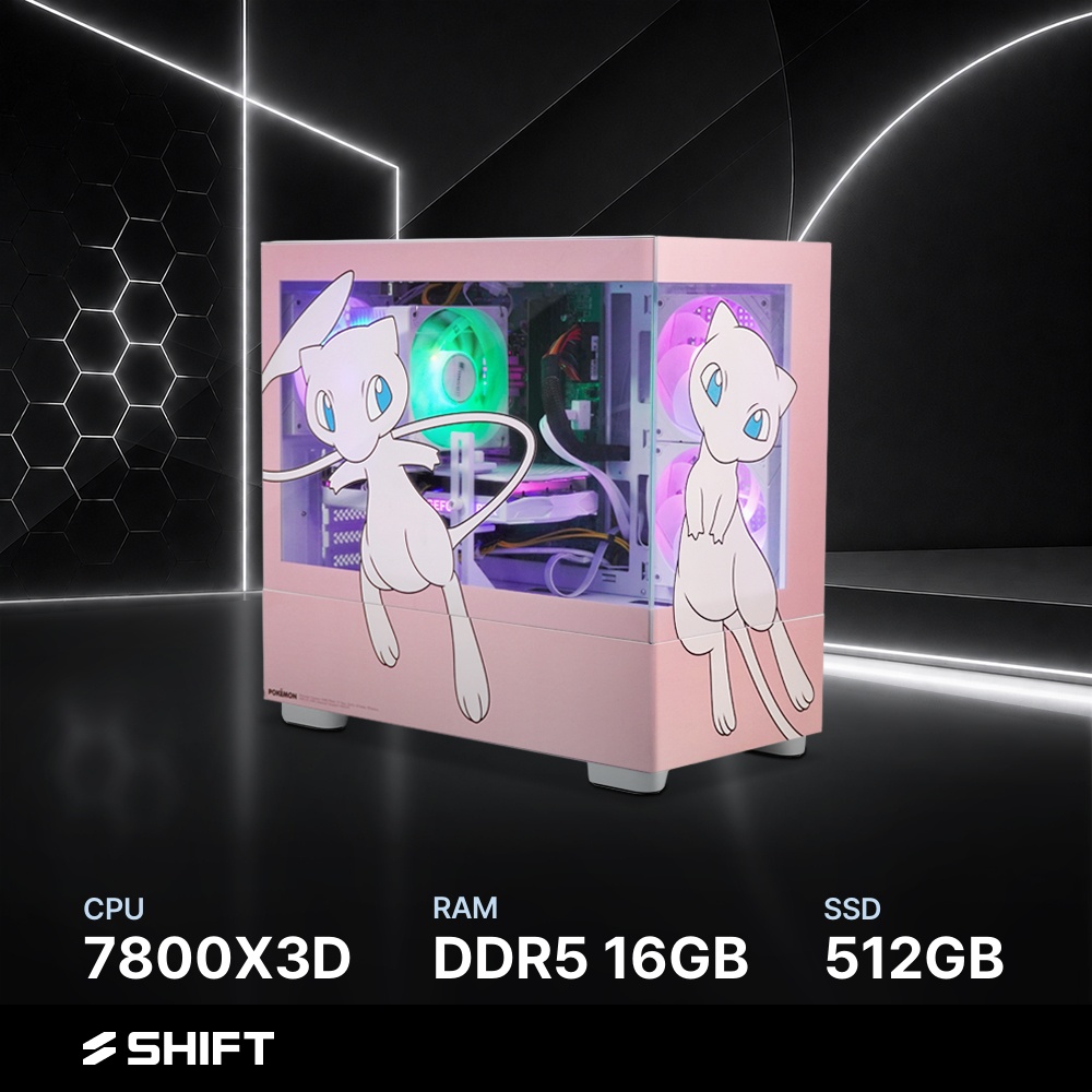주연테크 시프트 AMD 라이젠7 7800X3D 반본체 DDR5 16G NVMe 512G 게이밍 컴퓨터 PKMv78XHFV-16G512G 포켓몬스터 - 상품 이미지