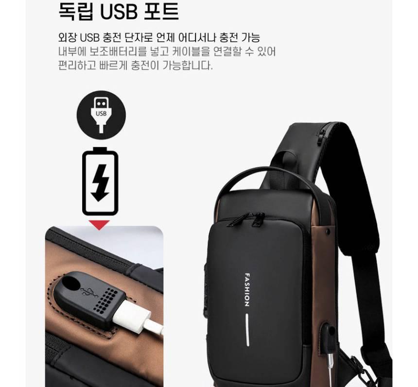 여행용 쌕 도난 방지용 크로스 가방 여행용 남자 가방 이미지 7