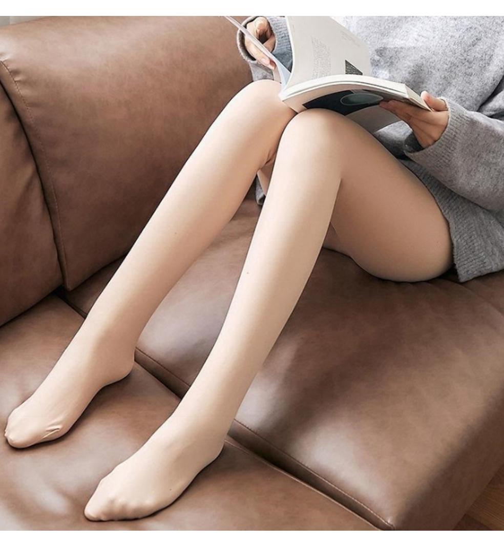 살색 기모 레깅스 밍크 쫄바지 착시레깅스 아이보리 레깅스 - 상세 이미지 5