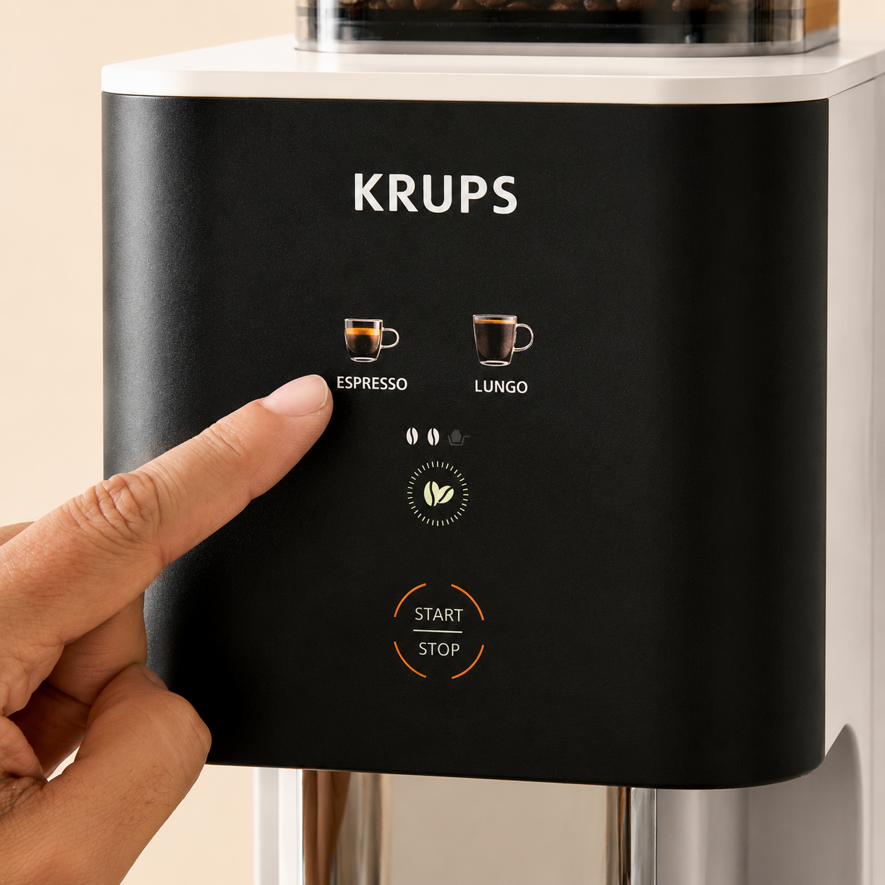 [원두증정] KRUPS 크룹스 초슬림 전자동 커피머신 커피크러쉬 아이보리 SA4001K0 가정용 에스프레소 머신 홈카페 상세 이미지 4