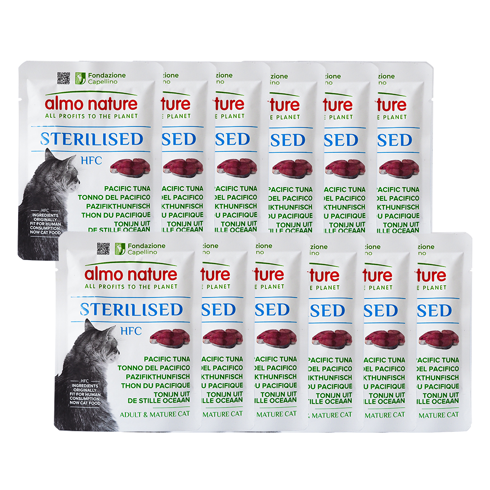 알모네이쳐 캣 파우치 HFC 스테럴라이즈드 기능성 습식 태평양참치, 50g, 12개 - 상품 이미지