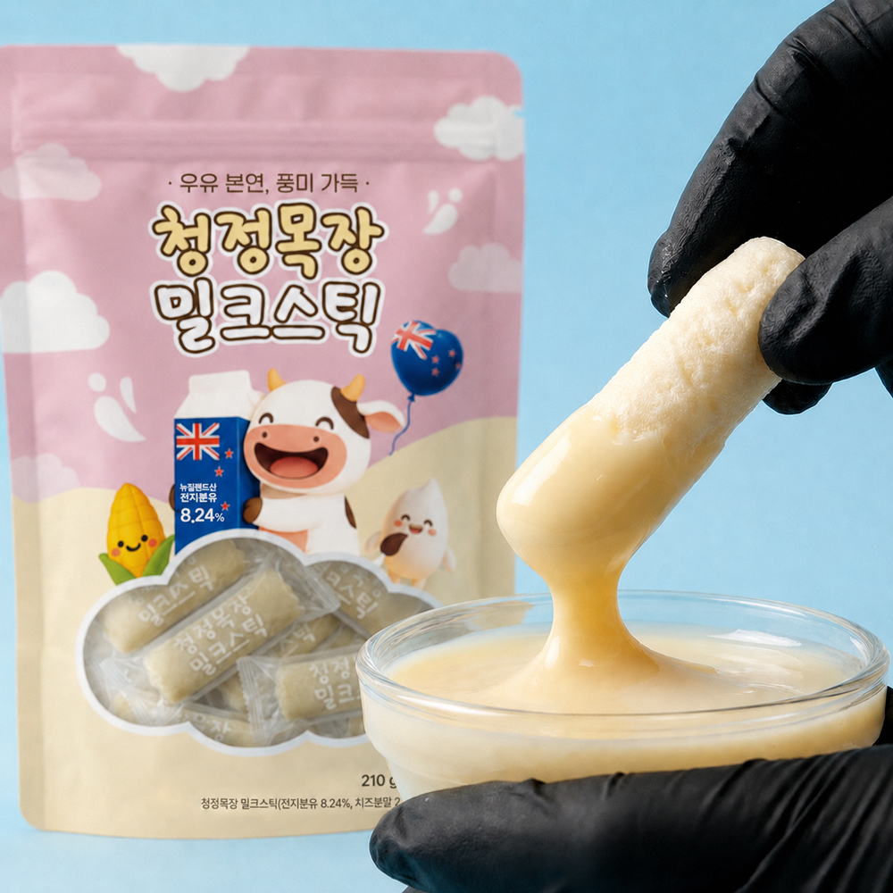 청정목장 밀크스틱 개별포장 우유 과자 간식 우유맛, 210g, 1개 - 상세 이미지 4